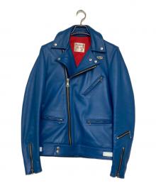 Lewis Leathers（ルイスレザース）の古着「サイクロン レザーダブルライダースジャケット」｜ブルー