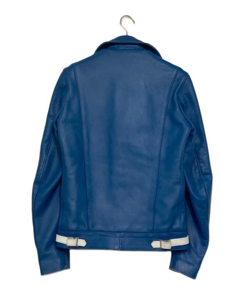 Lewis Leathers（ルイスレザース）Lewis Leathers (ルイスレザース) サイクロン レザーダブルライダースジャケット ブルー サイズ:34の古着・服飾アイテム