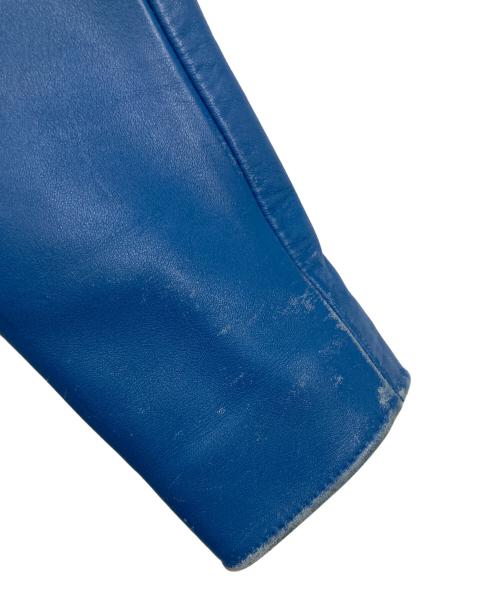 Lewis Leathers（ルイスレザース）Lewis Leathers (ルイスレザース) サイクロン レザーダブルライダースジャケット ブルー サイズ:34の古着・服飾アイテム