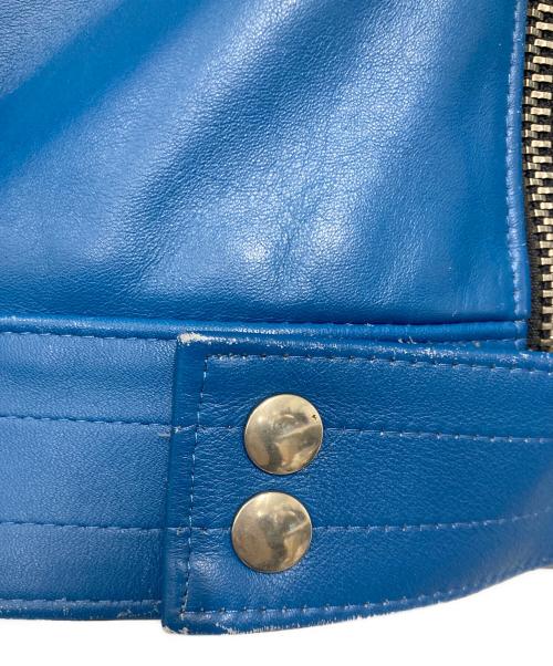 Lewis Leathers（ルイスレザース）Lewis Leathers (ルイスレザース) サイクロン レザーダブルライダースジャケット ブルー サイズ:34の古着・服飾アイテム