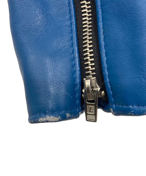 Lewis Leathers（ルイスレザース）Lewis Leathers (ルイスレザース) サイクロン レザーダブルライダースジャケット ブルー サイズ:34の古着・服飾アイテム