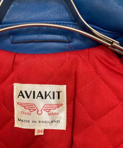 Lewis Leathers（ルイスレザース）Lewis Leathers (ルイスレザース) サイクロン レザーダブルライダースジャケット ブルー サイズ:34の古着・服飾アイテム