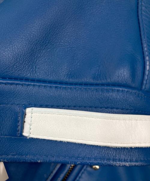 Lewis Leathers（ルイスレザース）Lewis Leathers (ルイスレザース) サイクロン レザーダブルライダースジャケット ブルー サイズ:34の古着・服飾アイテム