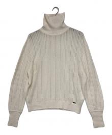 kiton（キートン）の古着「ウールシルク タートルネックニット」｜アイボリー