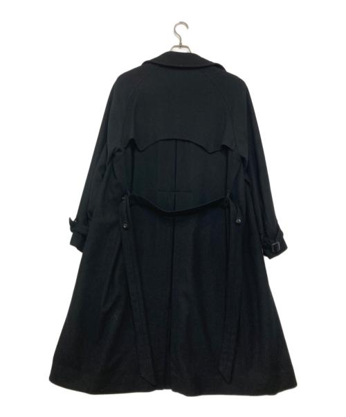 la favola（ラ ファーヴォラ）la favola (ラ ファーヴォラ) ウールラップコート ブラック サイズ:2の古着・服飾アイテム