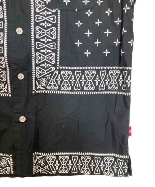 stussy（ステューシー）stussy (ステューシー) ペイズリー柄ハンソデシャツ ブラック サイズ:Ｓの古着・服飾アイテム