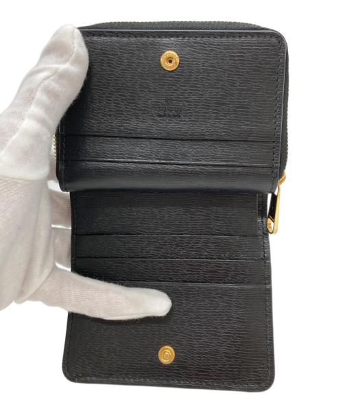 GUCCI（グッチ）GUCCI (グッチ) スクリプトミニウォレット ブラックの古着・服飾アイテム