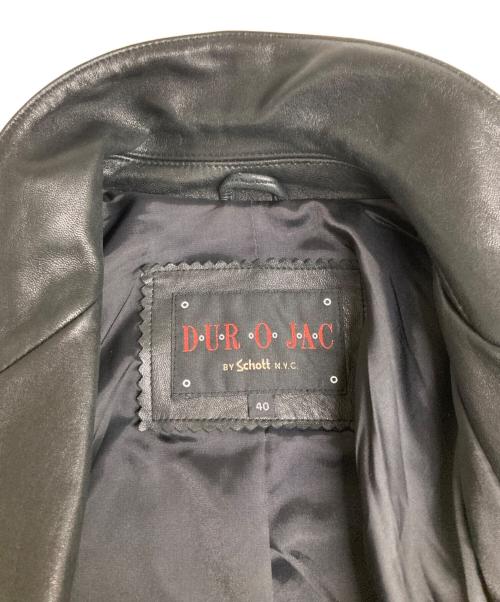 DUROJAC BY Schott（ショット）DUROJAC BY Schott (ショット) シープレザーテーラードジャケット ブラック サイズ:40の古着・服飾アイテム