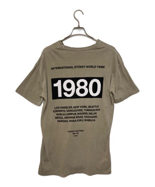 stussy（ステューシー）stussy (ステューシー) 1980 プリントTシャツ ベージュ サイズ:Mの古着・服飾アイテム