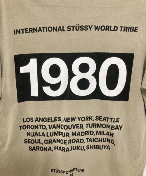 stussy（ステューシー）stussy (ステューシー) 1980 プリントTシャツ ベージュ サイズ:Mの古着・服飾アイテム