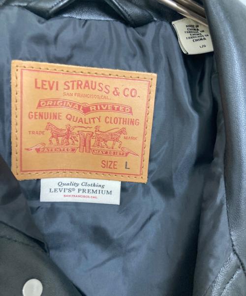 LEVI'S PReMIUM（リーバイス プレミアム）LEVI'S PReMIUM (リーバイス プレミアム) BLACK TYPEⅡ TRUCKER LEATHER JACKET ブラック サイズ:Lの古着・服飾アイテム
