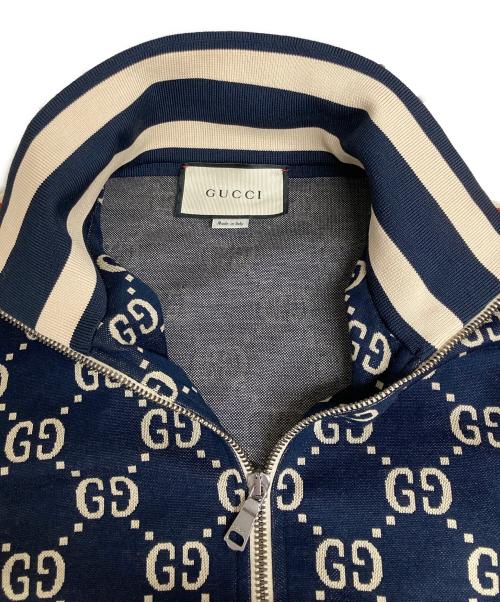 GUCCI（グッチ）GUCCI (グッチ) GGジャガードトラックジャケット ネイビー サイズ:Mの古着・服飾アイテム