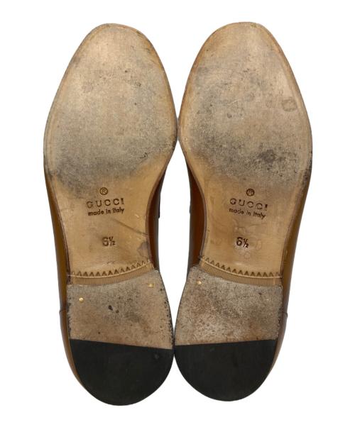 GUCCI（グッチ）GUCCI (グッチ) ヨルダーンホースビットローファー ベージュ サイズ:6 1/2の古着・服飾アイテム