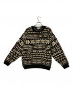 L.L.Beanエルエルビーン）の古着「80sフェアアイル ウール セーター」｜ベージュ×ブラック