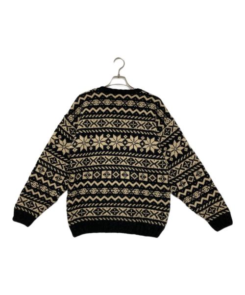 L.L.Bean（エルエルビーン）L.L.Bean (エルエルビーン) 80sフェアアイル ウール セーター ベージュ×ブラック サイズ:Mの古着・服飾アイテム