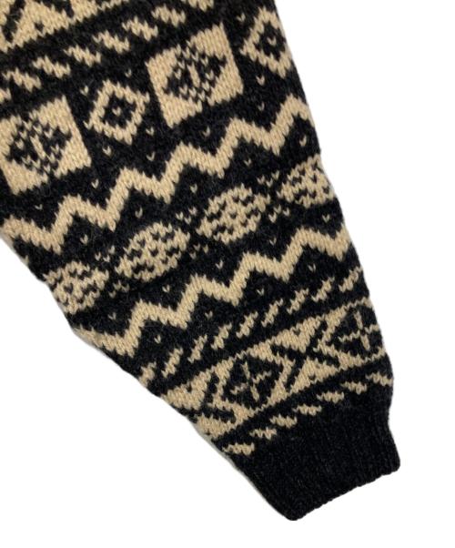 L.L.Bean（エルエルビーン）L.L.Bean (エルエルビーン) 80sフェアアイル ウール セーター ベージュ×ブラック サイズ:Mの古着・服飾アイテム