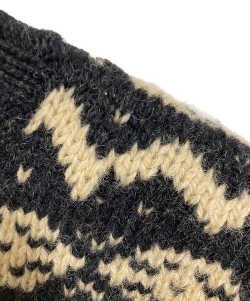 L.L.Bean（エルエルビーン）L.L.Bean (エルエルビーン) 80sフェアアイル ウール セーター ベージュ×ブラック サイズ:Mの古着・服飾アイテム