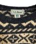 中古・古着 L.L.Bean (エルエルビーン) 80sフェアアイル ウール セーター ベージュ×ブラック サイズ:M：12000円