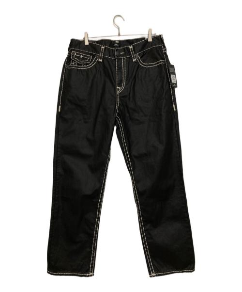 TRUE RELIGION（トゥルー レリジョン）TRUE RELIGION (トゥルー レリジョン) BOBBY SUPER T COATED BAGGY JEAN 32 ブラック サイズ:34の古着・服飾アイテム