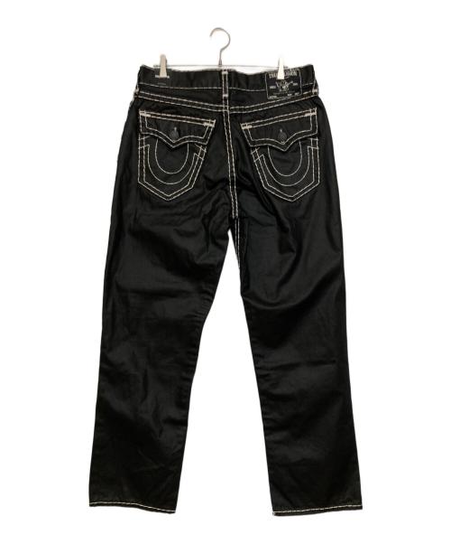 TRUE RELIGION（トゥルー レリジョン）TRUE RELIGION (トゥルー レリジョン) BOBBY SUPER T COATED BAGGY JEAN 32 ブラック サイズ:34の古着・服飾アイテム