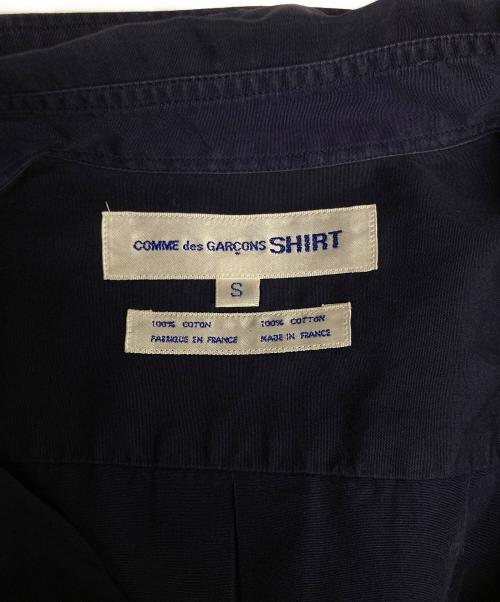 COMME des GARCONS SHIRT（コムデギャルソンシャツ）COMME des GARCONS SHIRT (コムデギャルソンシャツ) タックデザインドレスタッチワークシャツ ネイビー サイズ:Sの古着・服飾アイテム