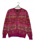 Needles×BEAMSニードルズ×ビームス）の古着「別注フェアアイルモヘアカーディガン」｜ピンク