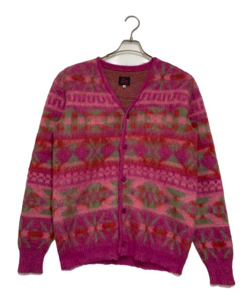 Needles（ニードルズ）Needles (ニードルズ) BEAMS (ビームス) 別注フェアアイルモヘアカーディガン ピンク サイズ:XSの古着・服飾アイテム