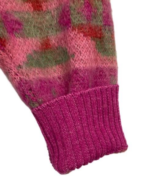 Needles（ニードルズ）Needles (ニードルズ) BEAMS (ビームス) 別注フェアアイルモヘアカーディガン ピンク サイズ:XSの古着・服飾アイテム