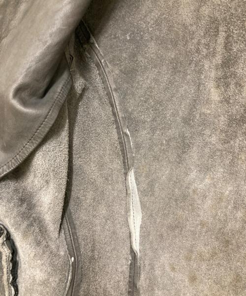 ISAMU KATAYAMA BACKLASH（イサムカタヤマ・バックラッシュ）ISAMU KATAYAMA BACKLASH (イサムカタヤマ・バックラッシュ) 製品染め キップレザー シングルライダースジャケット ブラウン サイズ:2の古着・服飾アイテム