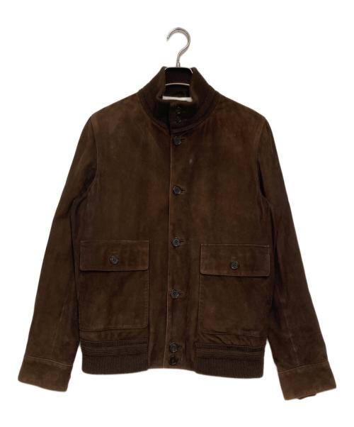 Cinquanta（チンクワンタ）Cinquanta (チンクワンタ) シープレザーブルゾン ブラウン サイズ:46の古着・服飾アイテム