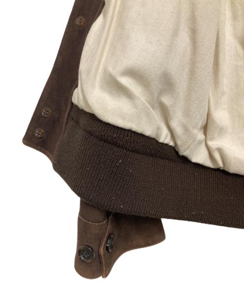 Cinquanta（チンクワンタ）Cinquanta (チンクワンタ) シープレザーブルゾン ブラウン サイズ:46の古着・服飾アイテム