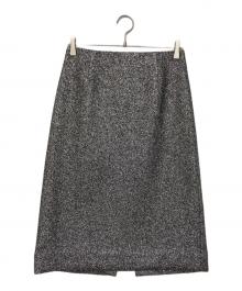TOMORROWLAND .B（トゥモローランド ビー）の古着「シャイニーツイード ペンシルスカート」｜シルバー