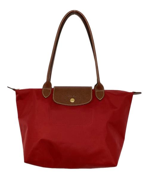 LONGCHAMP（ロンシャン）LONGCHAMP (ロンシャン) ルプリアージュ ハンドバッグ レッドの古着・服飾アイテム