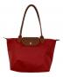 LONGCHAMP（ロンシャン）の古着「ルプリアージュ ハンドバッグ」｜レッド