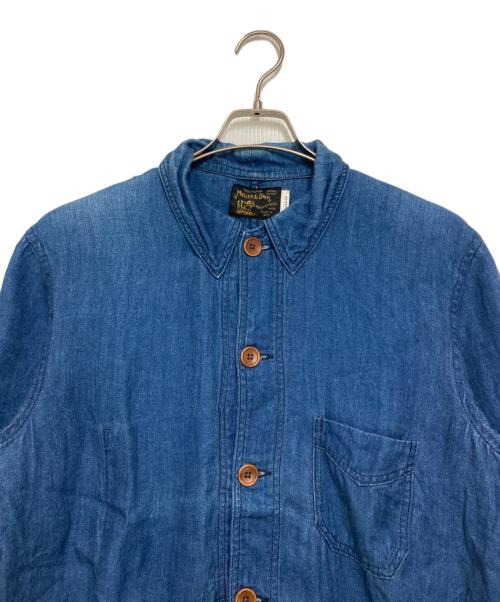 Muller & Bros（ミューラーアンドブロス）Muller & Bros (ミューラーアンドブロス) インディゴリネンカバーオール インディゴ サイズ:40の古着・服飾アイテム