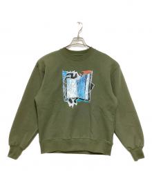 BEAMS T（ビームス ティー）の古着「Yohei Yasumitsu / Crewneck Sweatshirt2」｜グリーン