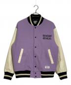 WACKO MARIAワコマリア）の古着「LEATHER VARSITY JACKET TYPE 3」｜パープル