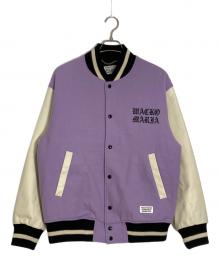 WACKO MARIA（ワコマリア）の古着「LEATHER VARSITY JACKET TYPE 3」｜パープル