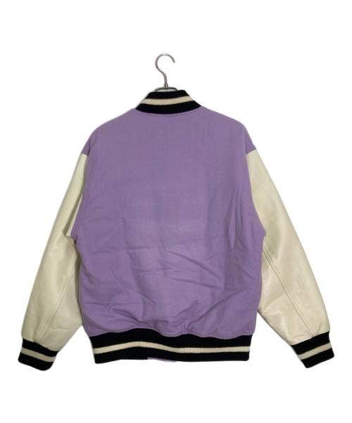WACKO MARIA（ワコマリア）WACKO MARIA (ワコマリア) LEATHER VARSITY JACKET TYPE 3 パープル サイズ:Ｓの古着・服飾アイテム