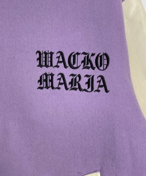 WACKO MARIA（ワコマリア）WACKO MARIA (ワコマリア) LEATHER VARSITY JACKET TYPE 3 パープル サイズ:Ｓの古着・服飾アイテム