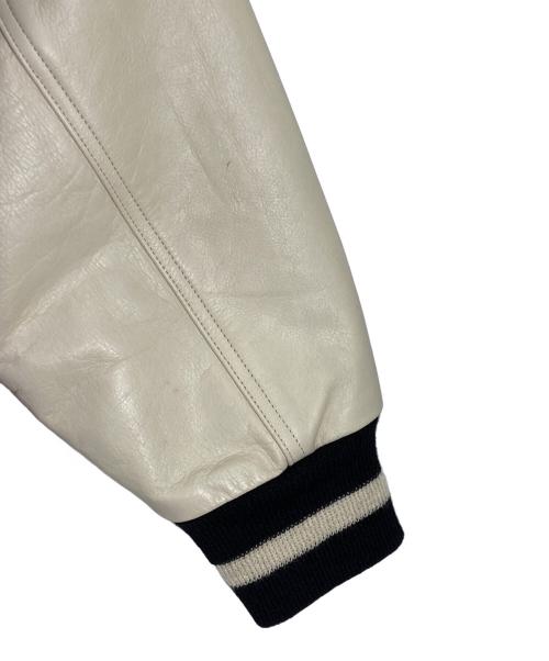 WACKO MARIA（ワコマリア）WACKO MARIA (ワコマリア) LEATHER VARSITY JACKET TYPE 3 パープル サイズ:Ｓの古着・服飾アイテム