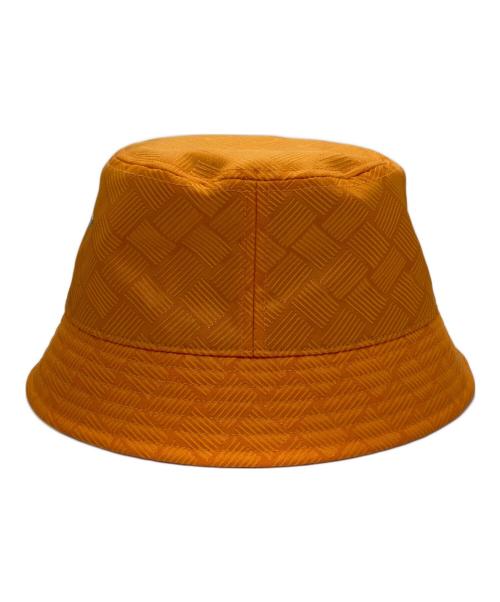 BOTTEGA VENETA（ボッテガベネタ）BOTTEGA VENETA (ボッテガベネタ) イントレチャートジャガードナイロンバケットハット オレンジの古着・服飾アイテム