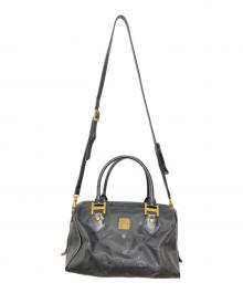 MCM（エムシーエム）の古着「ミニボストンバッグ」｜ブラック