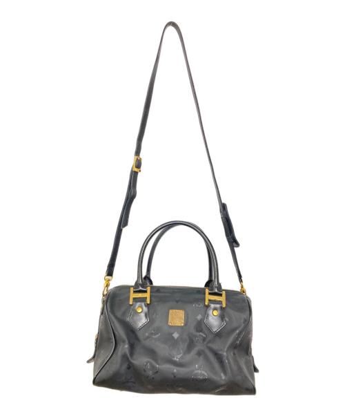 MCM（エムシーエム）MCM (エムシーエム) ミニボストンバッグ ブラックの古着・服飾アイテム