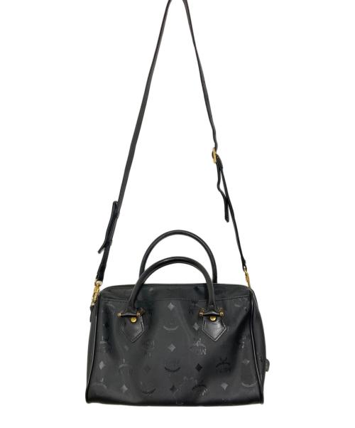 MCM（エムシーエム）MCM (エムシーエム) ミニボストンバッグ ブラックの古着・服飾アイテム
