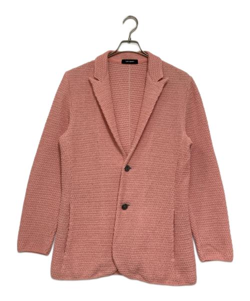 1piu1uguale3（ウノピュウノウグァーレトレ）1piu1uguale3 (ウノピュウノウグァーレトレ) 鹿の子編みニットジャケット ピンク サイズ:42の古着・服飾アイテム