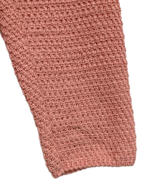 1piu1uguale3（ウノピュウノウグァーレトレ）1piu1uguale3 (ウノピュウノウグァーレトレ) 鹿の子編みニットジャケット ピンク サイズ:42の古着・服飾アイテム