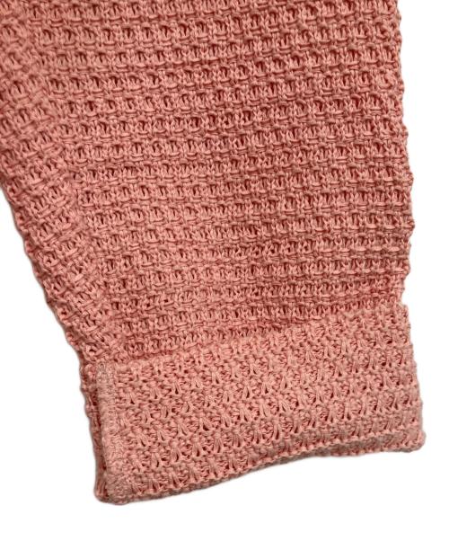 1piu1uguale3（ウノピュウノウグァーレトレ）1piu1uguale3 (ウノピュウノウグァーレトレ) 鹿の子編みニットジャケット ピンク サイズ:42の古着・服飾アイテム