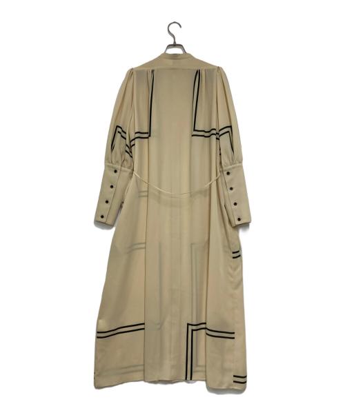 HYKE（ハイク）HYKE (ハイク) PRINTED BALLOON SLEEVE DRESS イエロー サイズ:2の古着・服飾アイテム