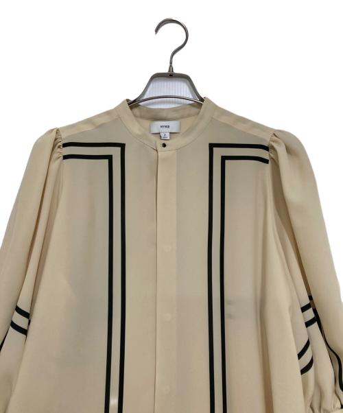 HYKE（ハイク）HYKE (ハイク) PRINTED BALLOON SLEEVE DRESS イエロー サイズ:2の古着・服飾アイテム